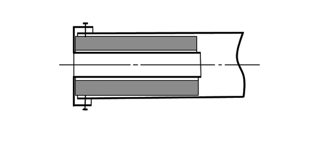 флейта с минеральной ватой (обозначено серым цветом)